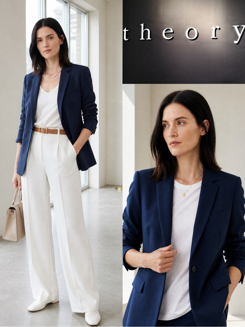 Timeless classic design $495 Theory Staple one button blazer size 6